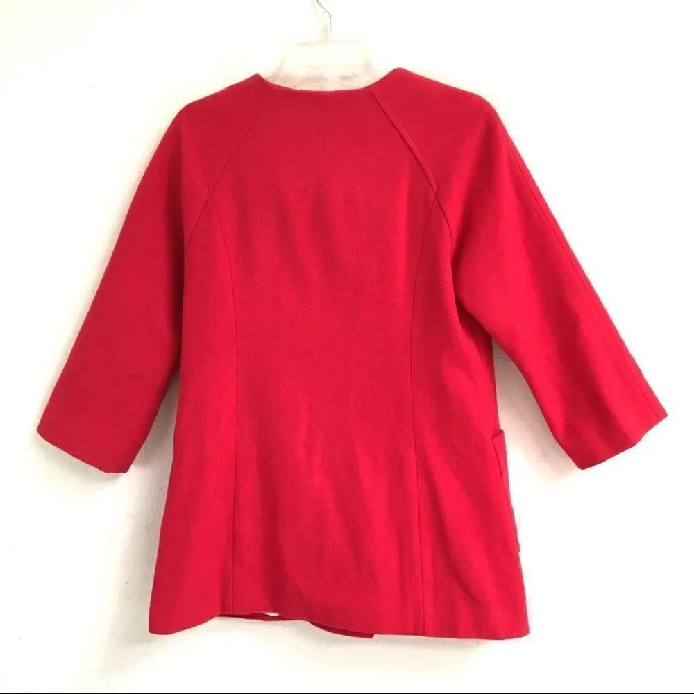 ‎Old Navy wool blend hidden button up coat S